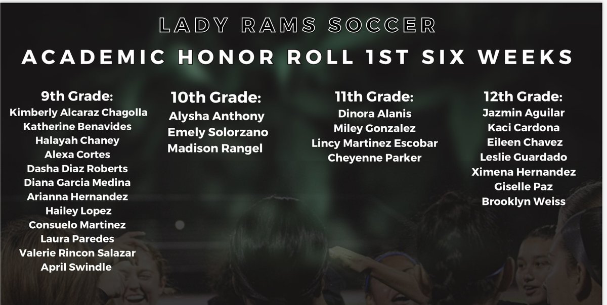 Congrats to the following athletes who are getting their work done on and off the field! ⚽️🐏