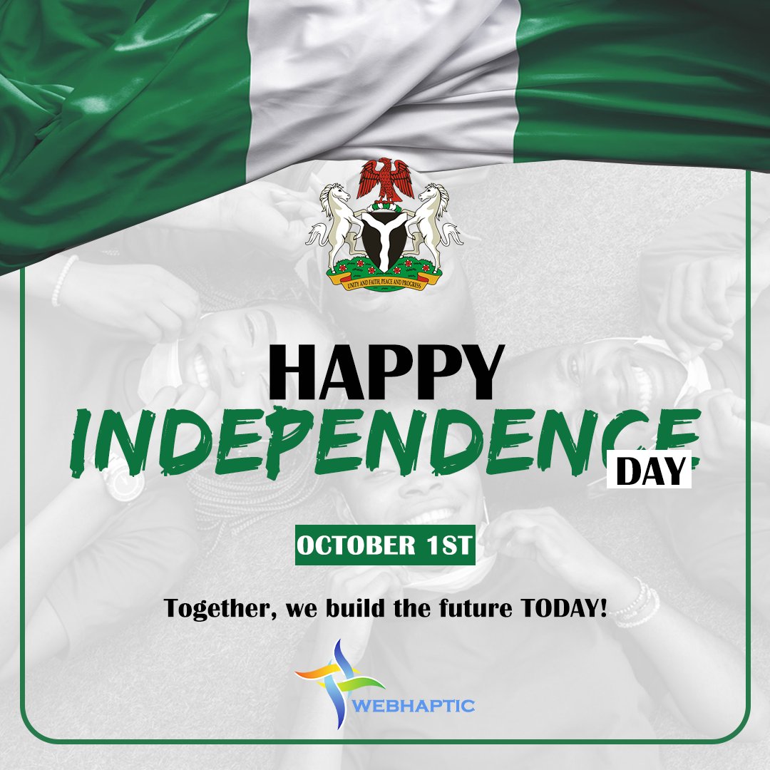 webhaptic's tweet image. May the labour of our heroes past not be in vain. Happy Independence Day, Nigeria!  

#Webhaptic #IndependenceDay #MarketResearch #Nigeria