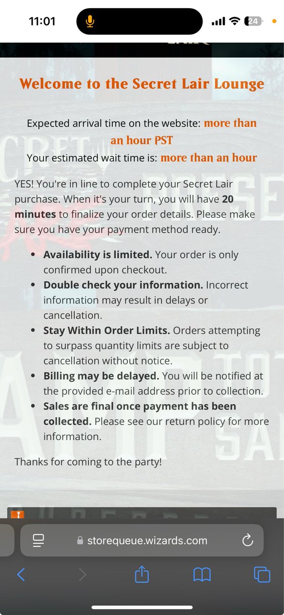 On the site at 11…fml