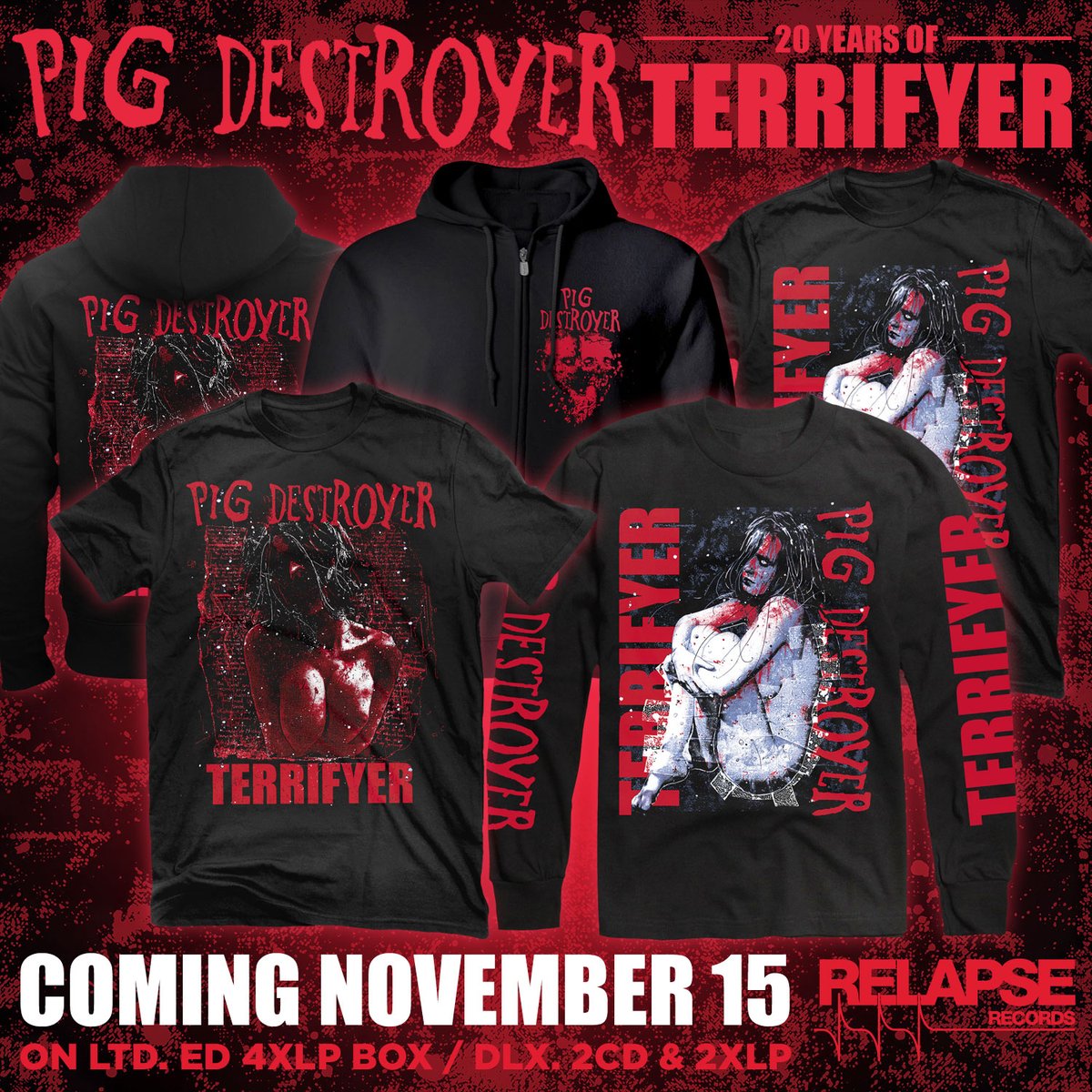 PxDx666's tweet photo. Terrifyer 20th Anniversary, Remastered Reissue out November 15 on DLX 4LP/2LP/2CD/Digital via @relapserecords. 

Pre-Order &amp; listen to the previously unreleased "Untitled" digital single now at https://t.co/BUbTrAZwUP https://t.co/8YKW2Z27x7