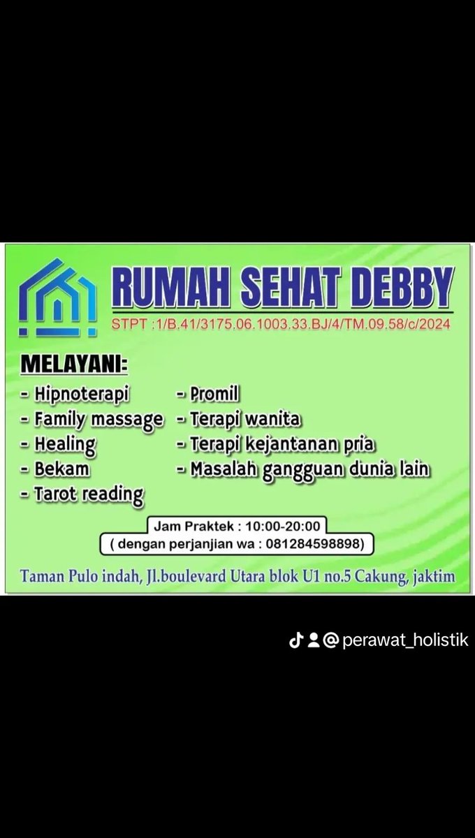 deby_holistik's tweet photo. Terapi kejantanan paket DAHSYAT : hipnoterapi/nlp,prostat terapi,infra red,healing bs req sugesti. Metode ini untuk jaga kesehatan mr.p juga psikis klien.
HANYA 600 RB PERSESI,SANGAT MURAH DAN BERMANFAAT
#prostatterapi
#terapikejantanan
#jakartatimur
#cakung
#terapipria
#impoten https://t.co/J9M4Hr6dkq