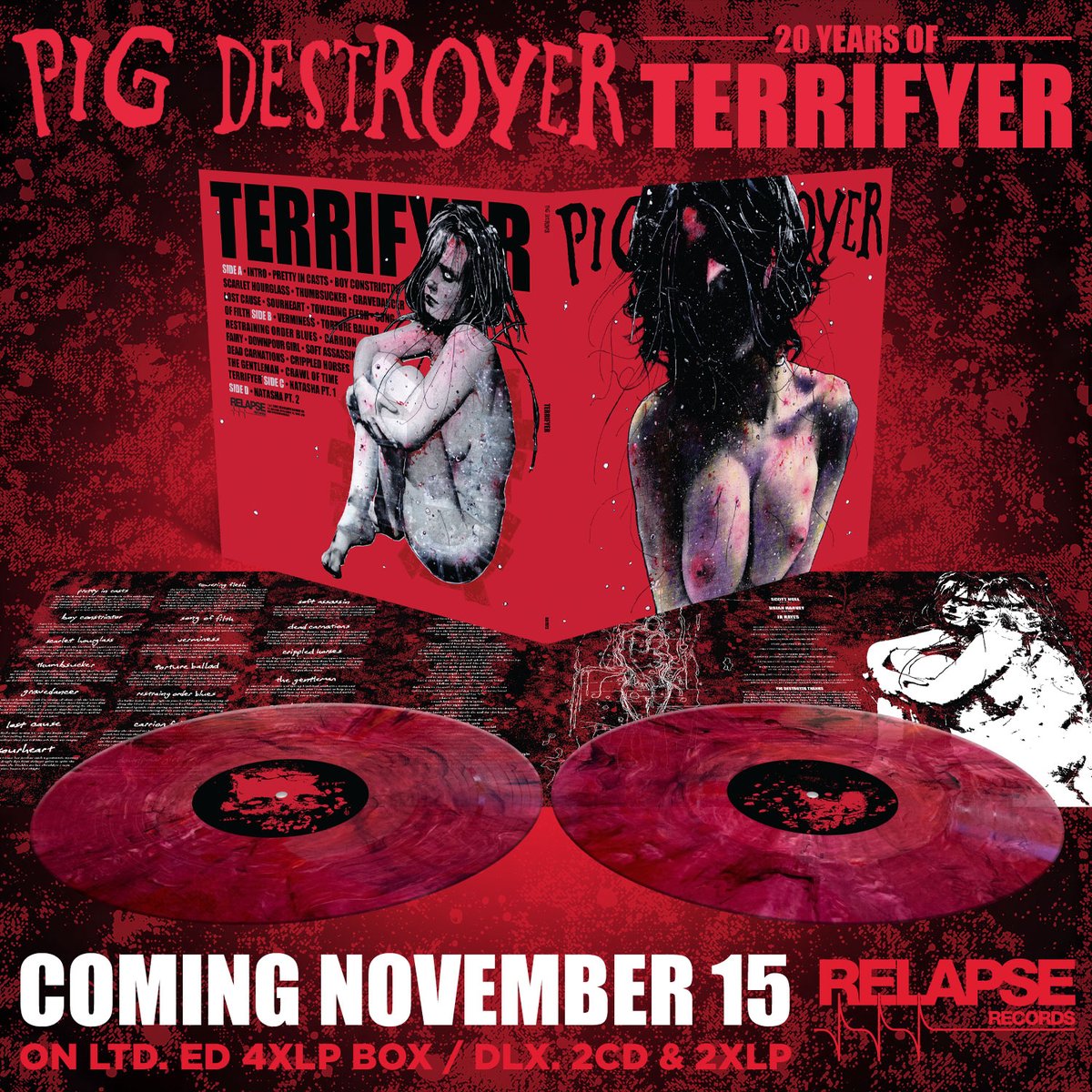 PxDx666's tweet photo. Terrifyer 20th Anniversary, Remastered Reissue out November 15 on DLX 4LP/2LP/2CD/Digital via @relapserecords. 

Pre-Order &amp; listen to the previously unreleased "Untitled" digital single now at https://t.co/BUbTrAZwUP https://t.co/8YKW2Z27x7