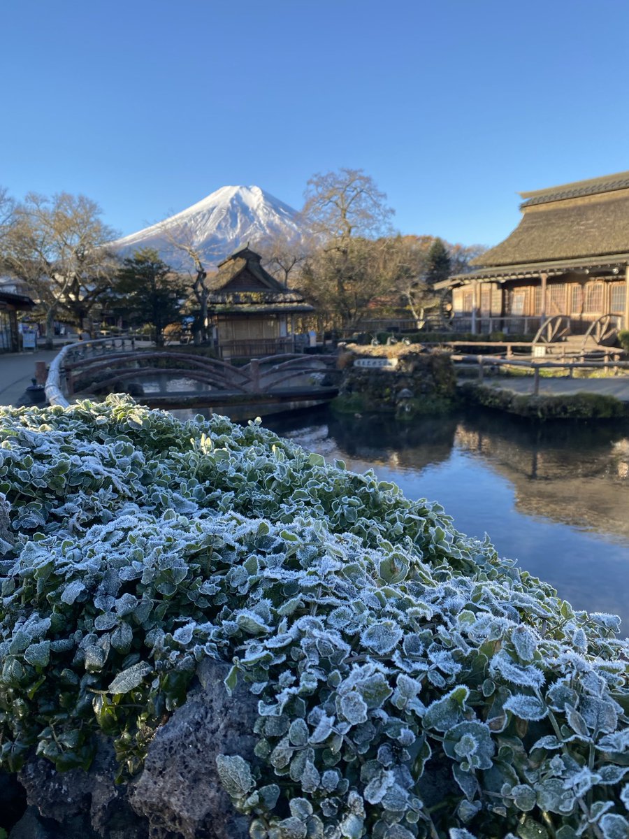 PowerOp's tweet image. 去年底的事，開車載我家某人一大早到了忍野八海拍富士山，來了一位女士，我們兩方互相幫忙拍照

女士：「你们是中国人吗？」
我客氣地回：「我們是台灣來的」