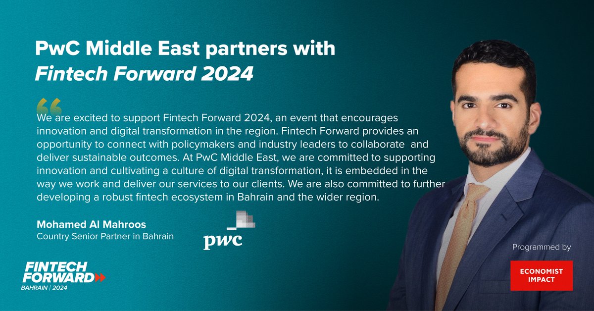 Welcoming <a href="/PwC_Middle_East/">PwC Middle East</a> as one of our exhibition partners for #FintechForward2024! 🎉

🔗 Learn more at: fintechforward.bh/media/

#FintechForward #FF24