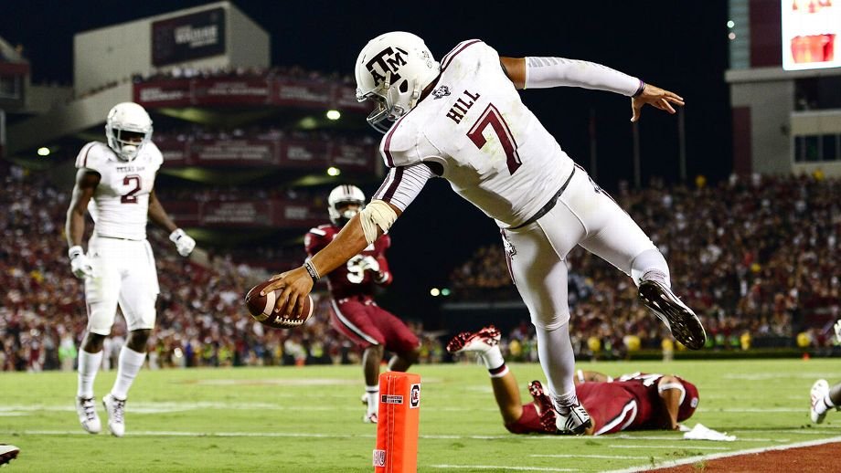 MattMMXI's tweet photo. Texas A&amp;M faces #9 Missouri at Kyle Field this Saturday

The Aggies are 2-0 against the #9 team since joining the SEC:
2014 at #9 South Carolina,  W 52-28
2016 vs #9 Tennessee,  W 45-38 (2 OT) https://t.co/42oGQLy53B