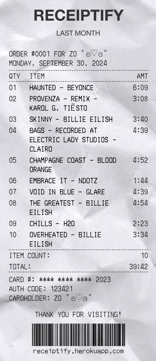 zoepilled's tweet photo. almost spotify wrapped season here’s my septemberrrrr https://t.co/zXRetUOaST