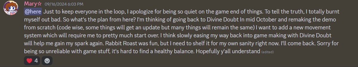 TeamMeatpie's tweet photo. Figured I'd post what I said in my private work server. For those who wanna be kept in the loop https://t.co/d8Ki06WmiM