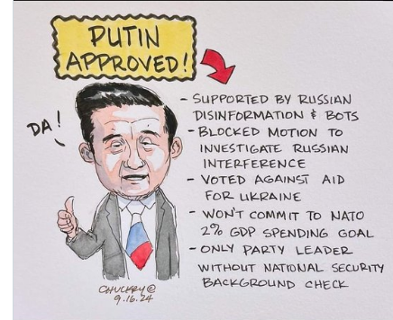 macmike086's tweet photo. Since ๐ท๐บ is an adversary/enemy of the West, is it too much to ask politicians in ๐จ๐ฆ to NOT be an asset of a foreign govt? As Canadians, WE should DEMAND that PP get NSICOP, like May, Singh, & the PM have done. If not, he's no business running as PM #PierrePutin #CompromisedAsFuck https://t.co/Ts8dogVDj4