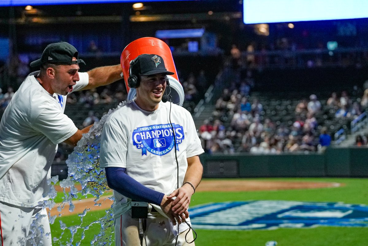 SLSpaceCowboys's tweet image. POV: you win MVP honors 

Huge congrats (again) to Shay Whitcomb being named the Triple-A National Championship MVP on Saturday!

#SetTheCourse