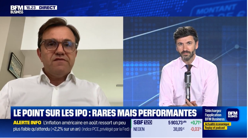 Actu Média]
<a href="/Vincent_Le_Sann/">Vincent Le Sann</a> invité de <a href="/GuillSommerer/">Guillaume SOMMERER</a> sur <a href="/BFMTV/">BFMTV</a> 
 « Le point sur les introductions en Bourse : rares mais performantes » 
Zoom : 
✅#STIF, <a href="/Planisware/">Planisware</a> et <a href="/exosens/">Exosens</a> 
✅Evolutions réglementaires 
✅ S2: quels secteurs propices aux IPO ? 
👉bnpp.lk/oKdBdb