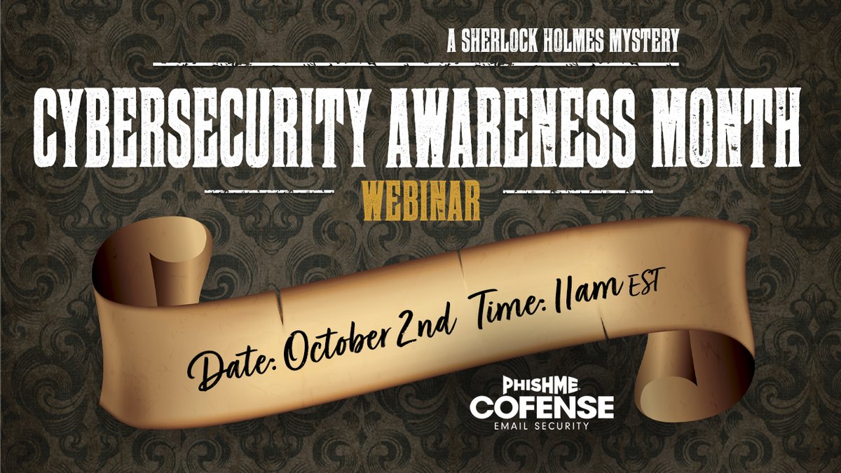 Join our team of experts for a Cybersecurity Awareness Month webinar on October 2nd at 11 AM ET.  

Sign up to watch on LinkedIn: bit.ly/47KGHCf
We'll also be hosting the webinar on YouTube here: bit.ly/3BkoQWG
And Vimeo here: bit.ly/3ZzbWhJ