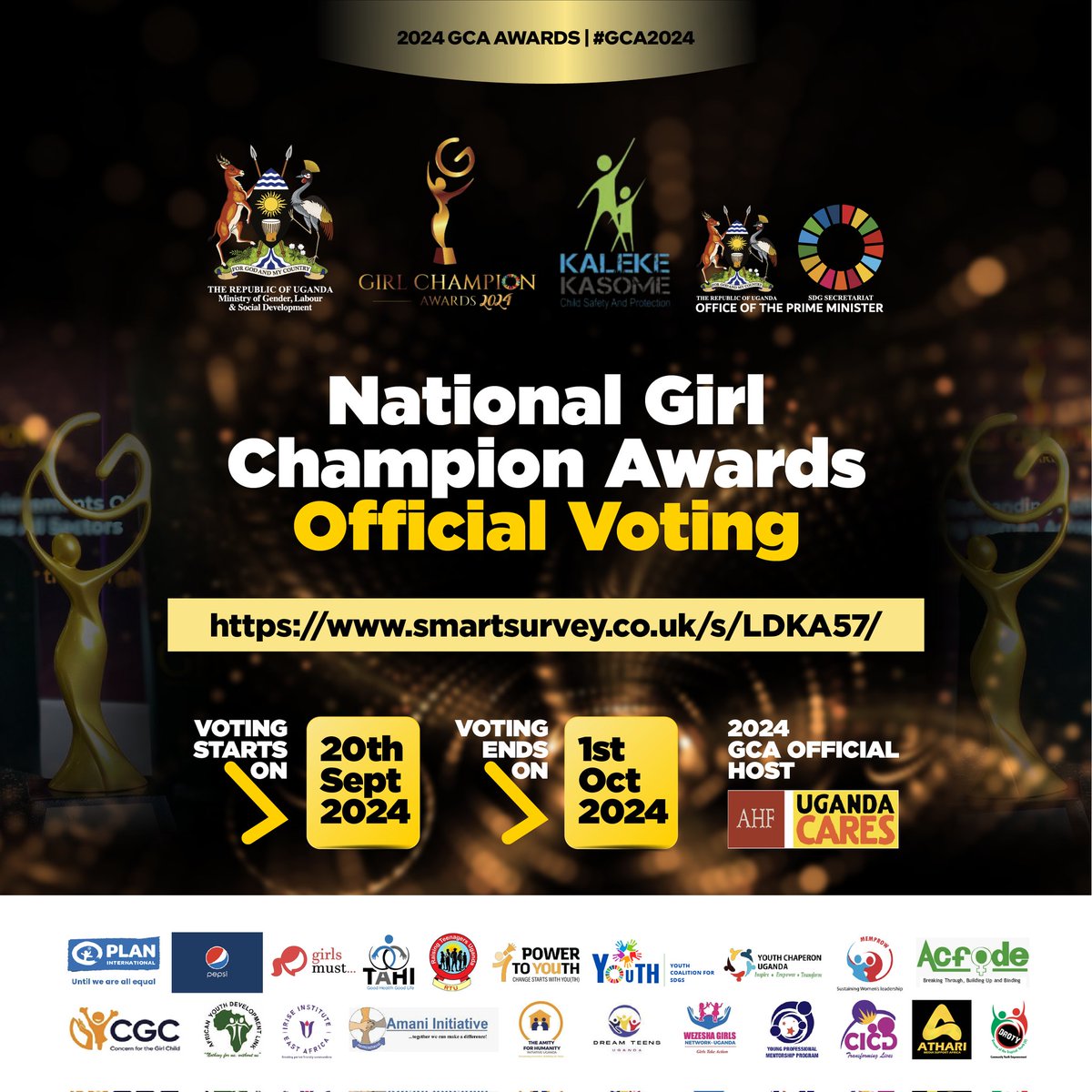 GirlChampAwards's tweet photo. One day to go!! 

To end the Official Voting exercise of #GCA2024 nominees. Have you voted for your champion yet, follow the link https://t.co/qOXAONevNI to check out their profiles and cast your vote.

Voting ends tomorrow 11:59pm, don't be left out, let's goooo💪 https://t.co/mVbW0YCT1Q