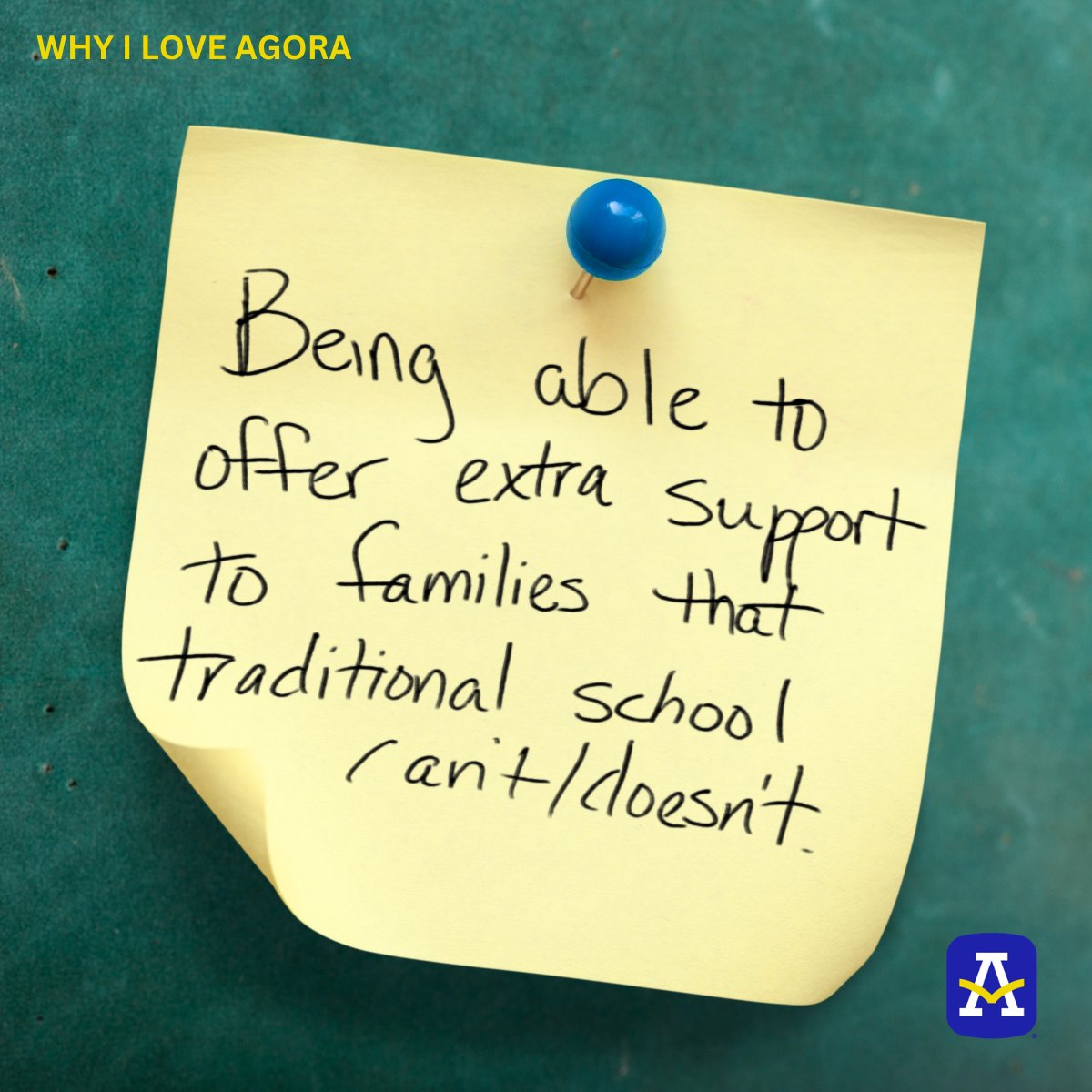💬💙 We asked; our #AgoraProud staff and teachers answered.  📝💙💛

#cyberschool #cybercharterschool #schoolchoice #educationmatters