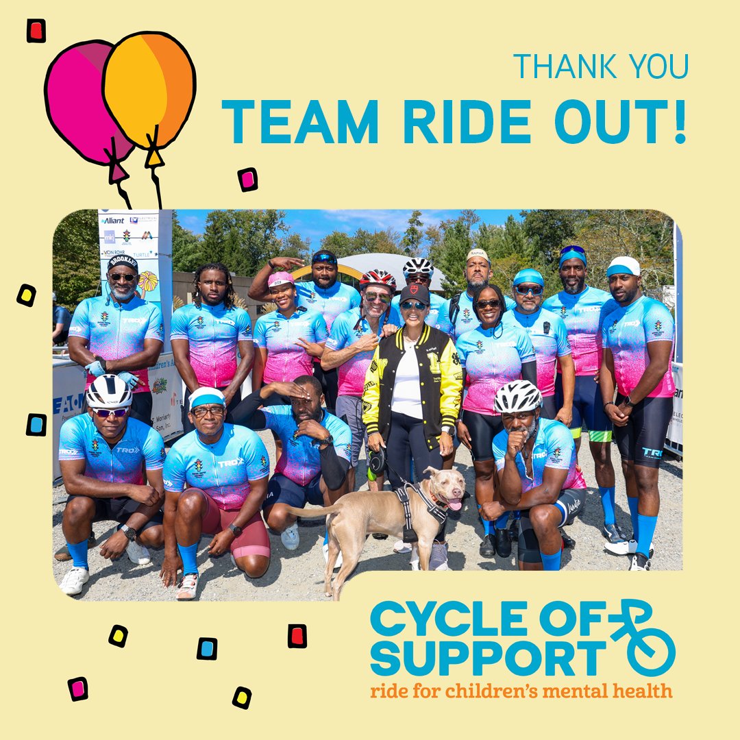 Thank you, Team Ride Out and <a href="/GeneralTraffic/">GTE Corp.</a>, for helping CycleofSupport.org raise $850,000 for children's mental health!