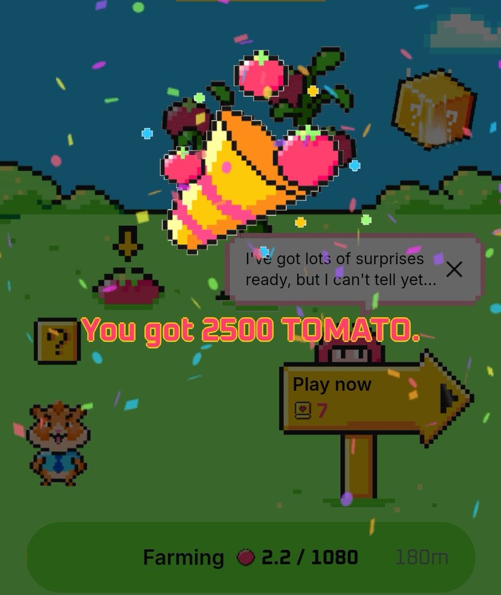 CoinvalueC's tweet photo. Tomarket Daily Code!!!
30/09/24
Claim 2500 points
➖️ Tap Tomato Tree x1
➖️ Tap Hamster x2
#Tomarketcode https://t.co/nVwPn3nWUo