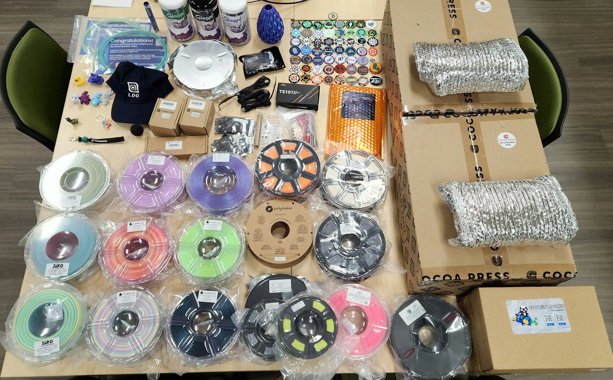 Dr. Mason McNair (he/him) (@sarraceniamason) on Twitter photo <a href="/3DPrintopia/">3DPrintopia™️- Formerly ERRF</a> haul! Including <a href="/CocoaPress/">Cocoa Press</a> <a href="/KB3D_Online/">KB3D</a> <a href="/GreenGate3D/">GreenGate3D PETG Filament At PLA Temps #RMRRF2025</a> <a href="/cookiecad/">Cookiecad - Nathan Apter</a> <a href="/sparta3d/">sparta3d</a> <a href="/LDOMOTORSJASON/">🇨🇳🇺🇸🇪🇺LDOJason</a> <a href="/3DGloop/">3D Gloop!</a> plus there's a sneak preview of something awesome coming from <a href="/Printcepts/">Rob Mink</a> and <a href="/Fabreeko_Hector/">Fabreeko_Hector</a> <a href="/3DPrintopia/">3DPrintopia™️- Formerly ERRF</a> haul! Including <a href="/CocoaPress/">Cocoa Press</a> <a href="/KB3D_Online/">KB3D</a> <a href="/GreenGate3D/">GreenGate3D PETG Filament At PLA Temps #RMRRF2025</a> <a href="/cookiecad/">Cookiecad - Nathan Apter</a> <a href="/sparta3d/">sparta3d</a> <a href="/LDOMOTORSJASON/">🇨🇳🇺🇸🇪🇺LDOJason</a> <a href="/3DGloop/">3D Gloop!</a> plus there's a sneak preview of something awesome coming from <a href="/Printcepts/">Rob Mink</a> and <a href="/Fabreeko_Hector/">Fabreeko_Hector</a>