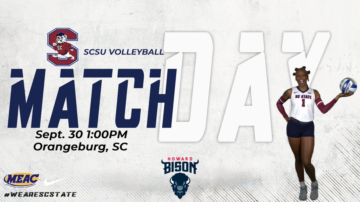 𝐆𝐚𝐦𝐞 𝐃𝐚𝐲 🔥🏐

Lady Bulldogs will take on the Lady Bison of Howard today in a 1 PM home match!!! See you there ! ❤️💙 

#SCSU | #WeAreSCState | #BulldogTenacity 🐶