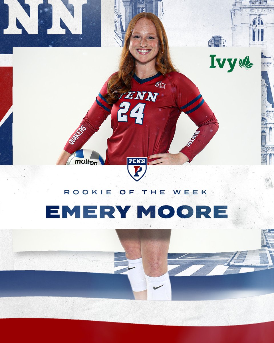 Penn Volleyball (@pennvolleyball) on Twitter photo Congrats again to EMERY, <a href="/IvyLeague/">Ivy League</a> Rookie of the Week for the second straight Monday! Another great weekend from our freshman setter gets rewarded.
π° goquakers.co/4eN7Abb
#FightOnPenn β€οΈππ Congrats again to EMERY, <a href="/IvyLeague/">Ivy League</a> Rookie of the Week for the second straight Monday! Another great weekend from our freshman setter gets rewarded.
π° goquakers.co/4eN7Abb
#FightOnPenn β€οΈππ