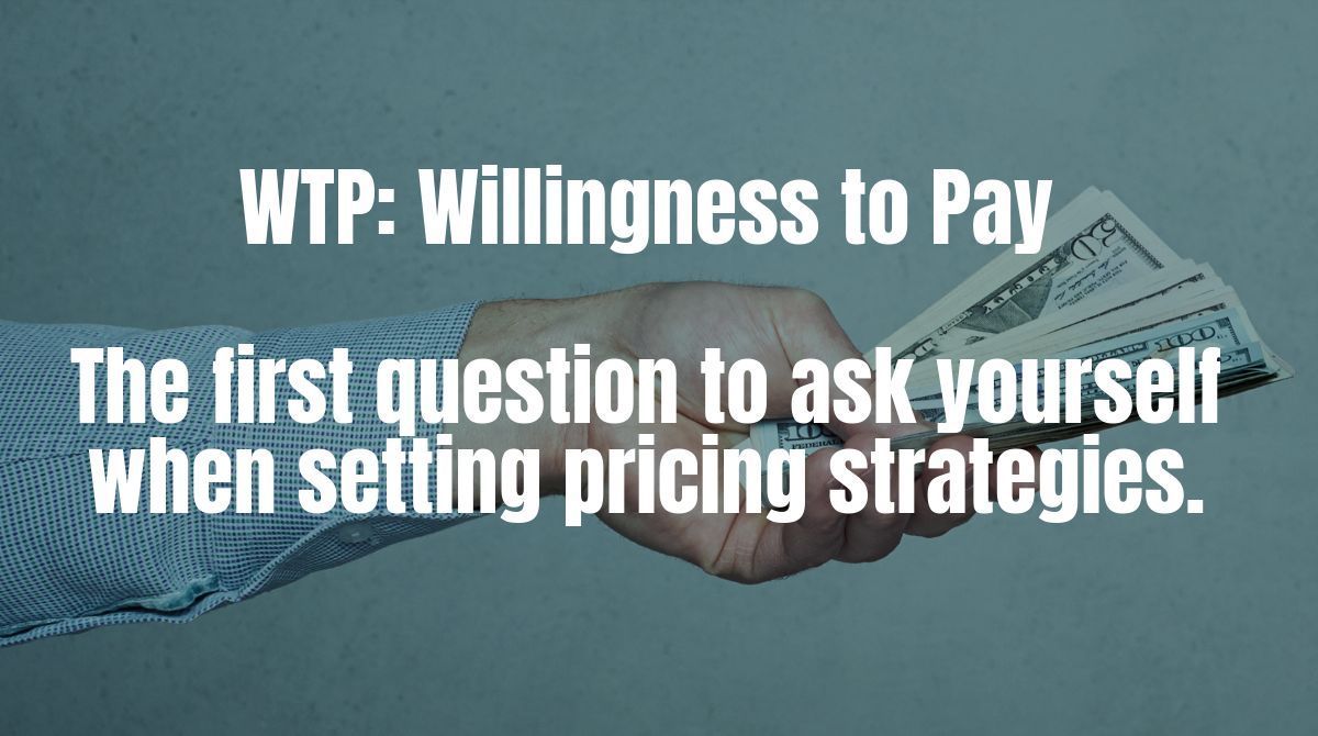 State-of-the-art pricing starts with WTP: Willingness to Pay. The answer to that question defines the price. More here: bit.ly/3XNtpSn