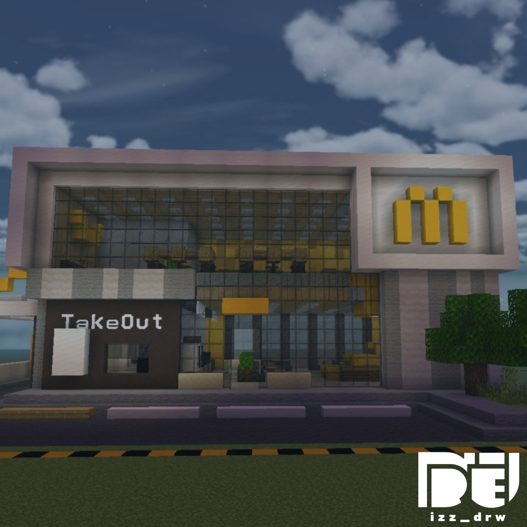 izz_drw's tweet photo. FoodBlock (2024): McDonald's
#minecraftdesigns #minecraft #mcpe #creative #modernbuilds https://t.co/yNAd0DsTNy