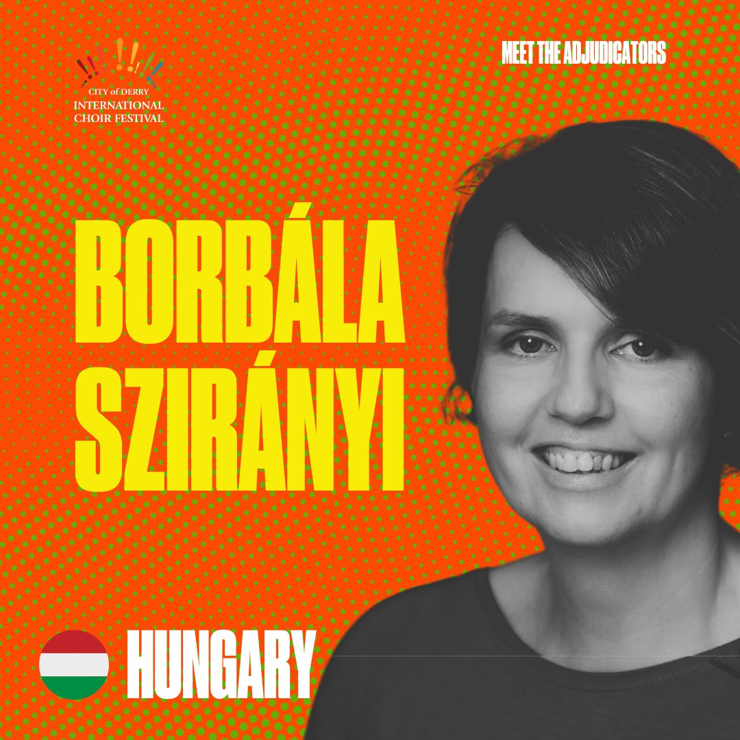 derrychoirfest's tweet photo. ✨Meet the 2024 Adjudicators

Meet #BorbálaSzirányi, a passionate music educator from Hungary!

We're delighted to have Borbála join us in Derry for this year's Festival, so please give her a warm welcome!    

Tickets 👉 https://t.co/FuuOsiz9X9

#CODICF | #DerryChoirFest https://t.co/N8W6h8J4rq