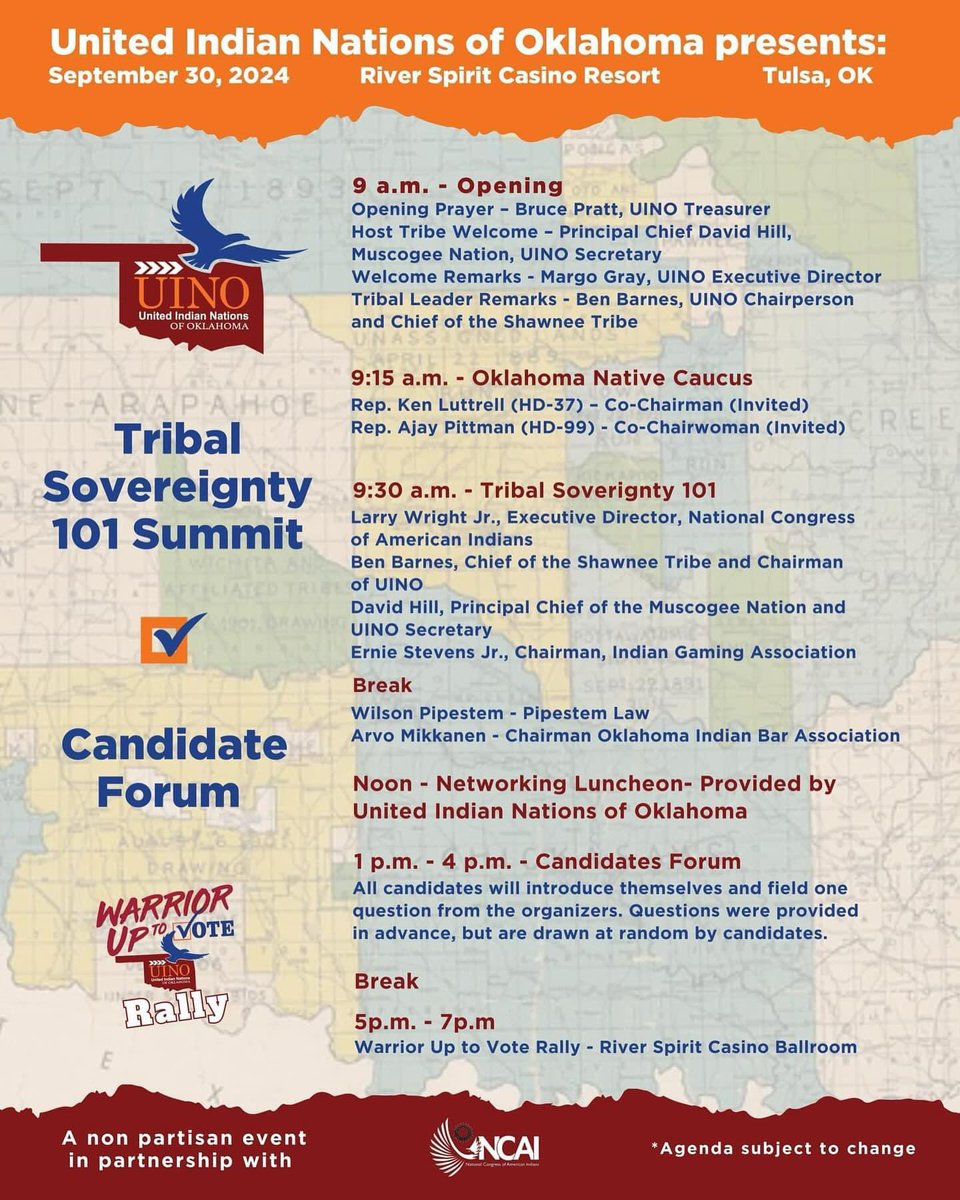 AC_NoChill's tweet photo. If the jurisdictional solutions for the #McGirt decision can fit on two 8.5 x 11 pages, it’s not a crisis and can be worked out pretty darned easily. Still time to join us for lunch and the afternoon session at @IndianNationsOK’s #Sovereignty101 Summit and candidate forum! https://t.co/bYcJYHnbtQ