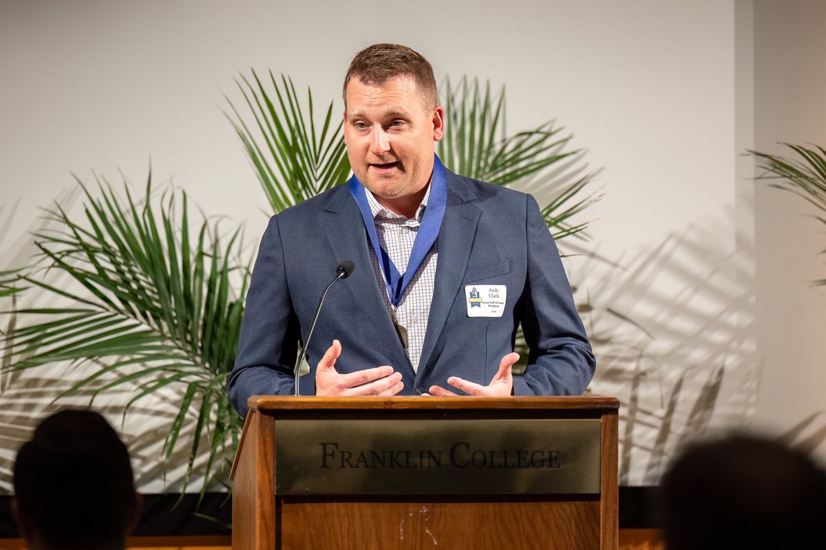 Coach Marshall (@fcgrizbaseball) on Twitter photo Quite an honor to present Andy Clark for induction to the Franklin College Athletics Hall of Fame. Great pitcher, better person. Great to see Andy & his whole family!
<a href="/FCGrizAthletics/">Franklin Grizzlies</a> <a href="/FranklinCollege/">Franklin College</a> #TEAMGRIZ <a href="/JenClarky/">Jennifer Clark</a> Quite an honor to present Andy Clark for induction to the Franklin College Athletics Hall of Fame. Great pitcher, better person. Great to see Andy & his whole family!
<a href="/FCGrizAthletics/">Franklin Grizzlies</a> <a href="/FranklinCollege/">Franklin College</a> #TEAMGRIZ <a href="/JenClarky/">Jennifer Clark</a>