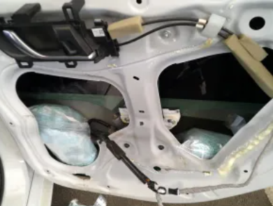 CBP's tweet photo. On Monday, CBP officers in California, seized 120lbs of blue fentanyl pills hidden throughout a vehicle. The officers used K-9 units and x-ray technology to discover the 82 packages of drugs in doors, panels, and the spare tire. #OperationApollo ➡️https://t.co/DQEKklGfIq https://t.co/srZ0YVxZv5
