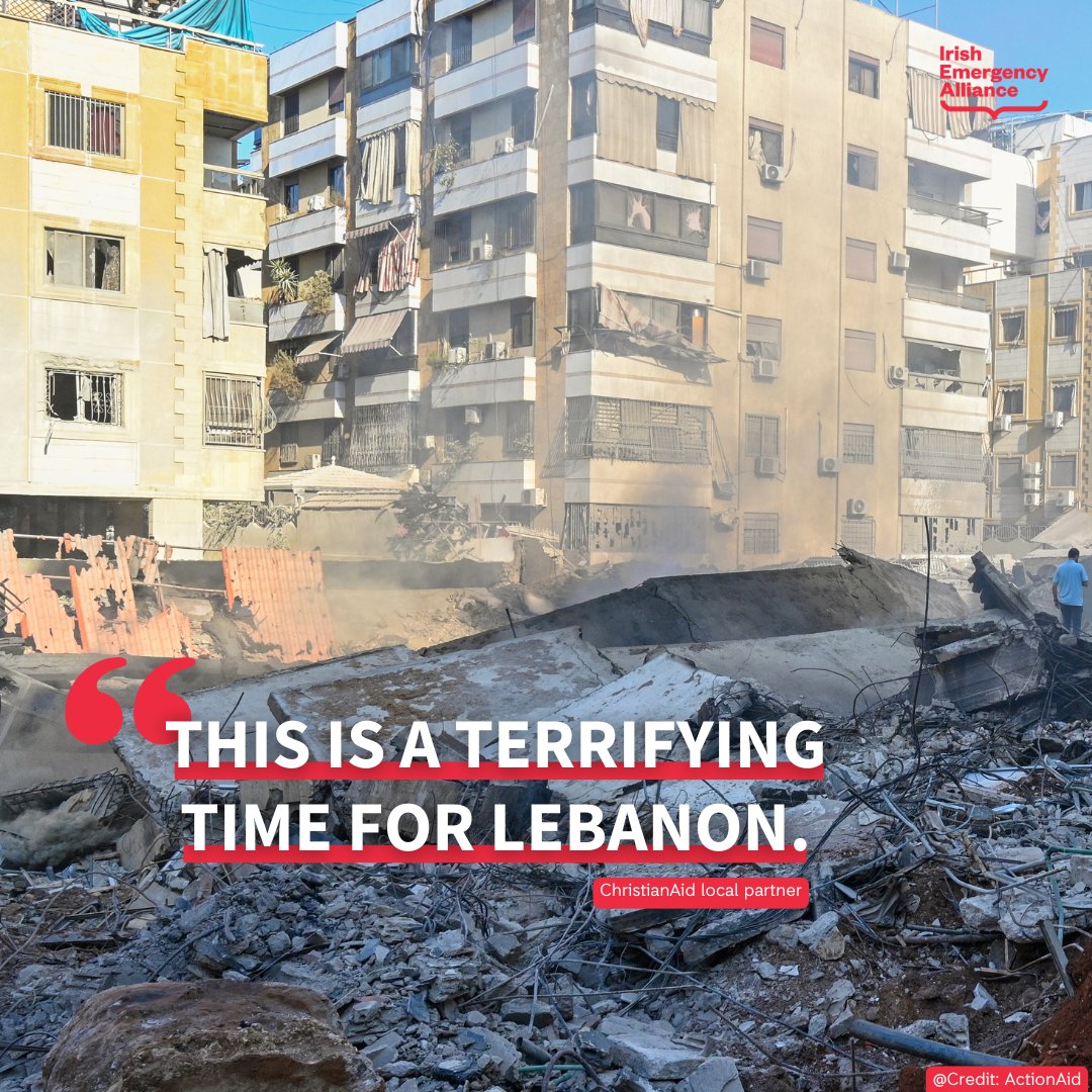 The situation in #Lebanon continues to worsen, with families left homeless, schools turned into shelters, and communities in desperate need of aid.  The Irish Emergency Alliance, through our partner agencies, is on the ground. Donate now👉 irishemergencyalliance.org