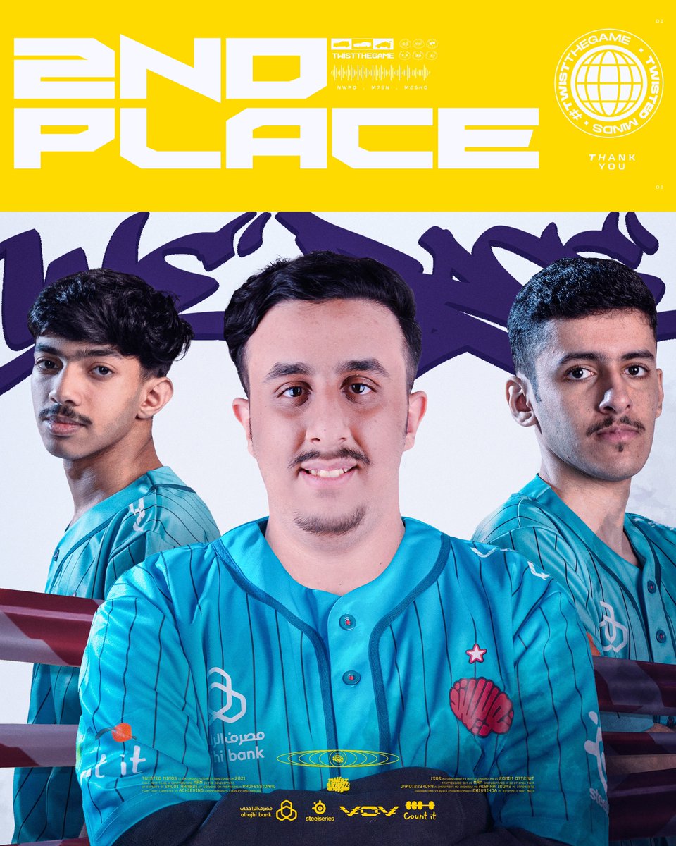 فخورييييين فيكم 🩷

نختتم الميجر الثالث من @saudieleague للعبة روكيت ليق بالمركز الثاني 🧠🥈

<a href="/Nwporl_/">Twis Nwpo</a> 
<a href="/rlmesho/">rlmesho</a> 
<a href="/rl_m7sn/">M7sN</a> 

#TwistTheGame #RocketLeague