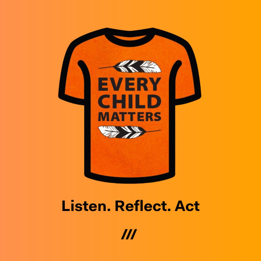 Today is National Day for Truth and Reconciliation, and we are wearing orange to raise awareness about the lasting impacts of residential schools within, and the ongoing systemic violence perpetrated toward, Indigenous communities. 

But true reconciliation requires ACTION. 🧵