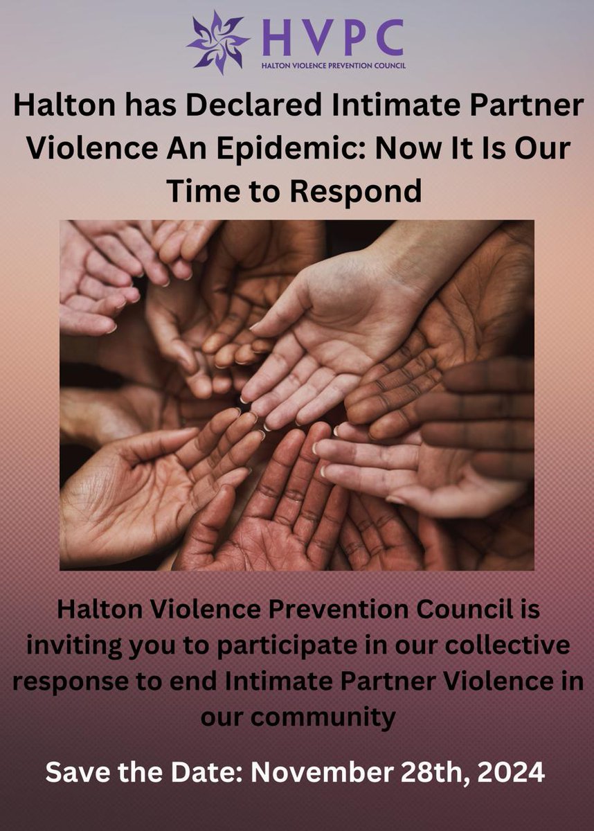 We invite you to the launch event for the Halton Community Pledge to Address the Intimate Partner Violence Epidemic. The event will take place in-person on November 28th, 2024 at the Oakville Convention Centre.