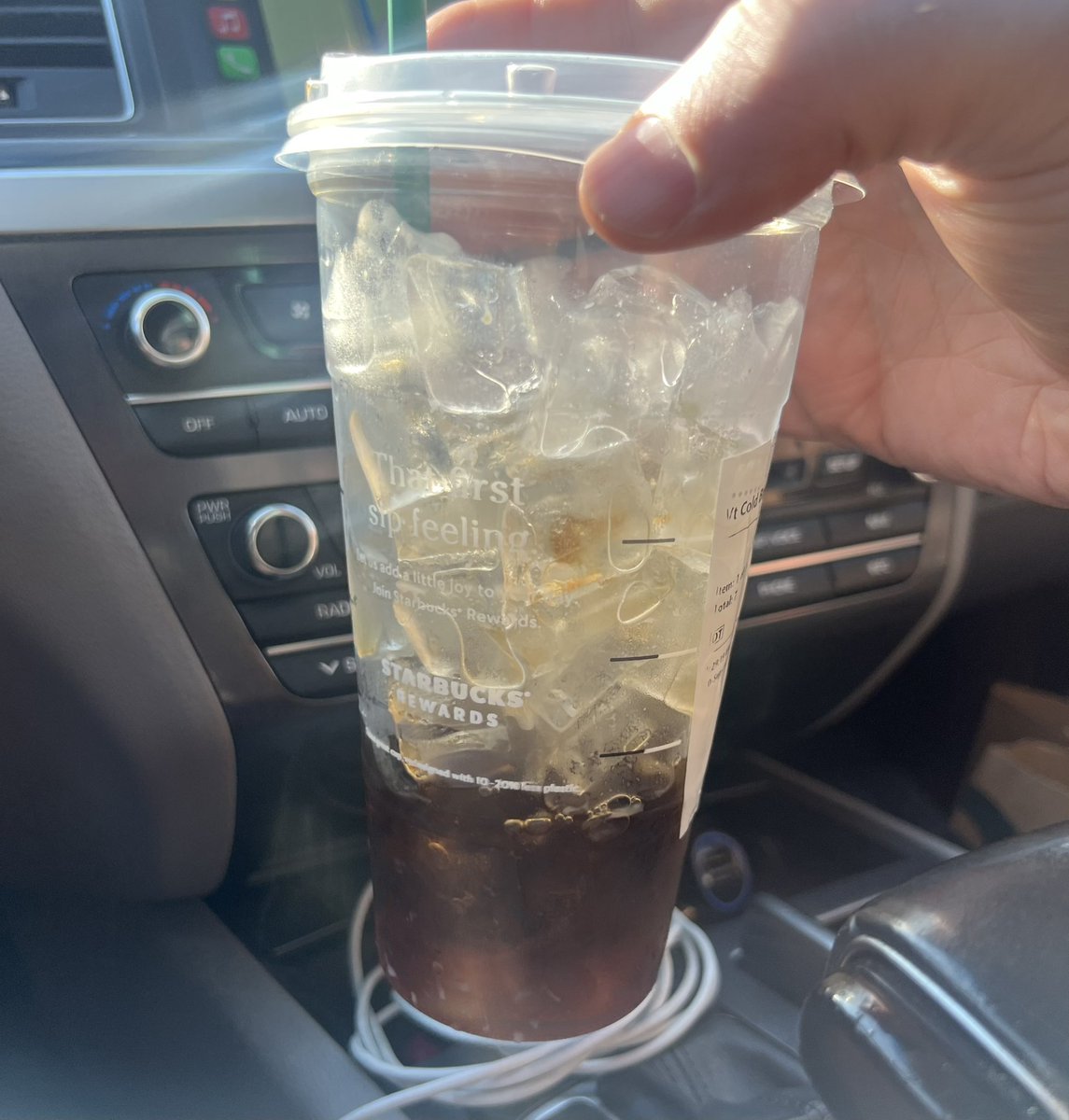 CommisionerR's tweet photo. @Starbucks Got ice? No i didn’t ask for extra ice. Barely got any coffee. WOW https://t.co/aAkXRBAkS9