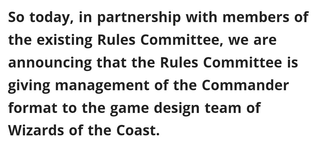 Well it was a fun format while we had it magic.wizards.com/en/news/announ…