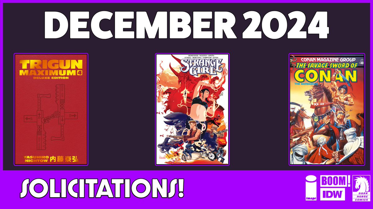 Join us LIVE!, Minties! 

1PM EST as we go over the DECEMBER SOLICITS for your favorite non-Big Two Publishers! 

The panel will be:

-Uncanny Omar
-<a href="/DomOfXStudio/">djthd.bsky.social</a>
-@TMtalksComics
-@JoeTalksComics
-<a href="/ComicsWithDan/">Comics With Dan</a>

Join the chat:

bit.ly/47P8DVR