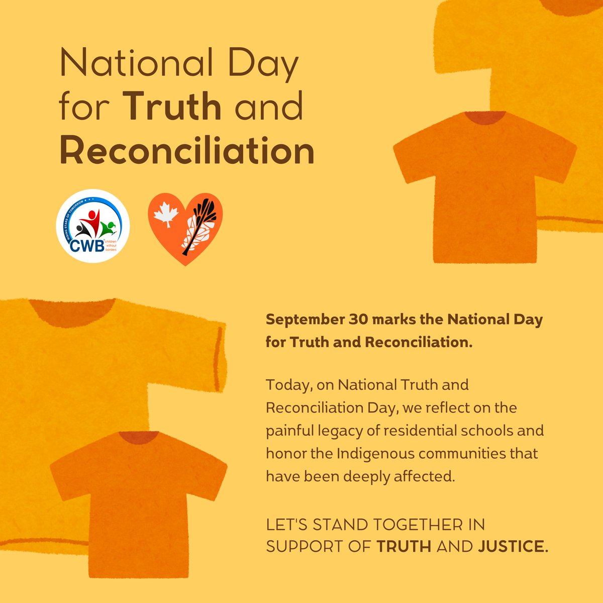OrgCWB's tweet photo. Let us commit to listening, learning, and taking action towards healing and reconciliation. This day serves as a reminder of the importance of truth and understanding!

#nationaltruthandreconciliationday🧡 https://t.co/nRehmakhbm