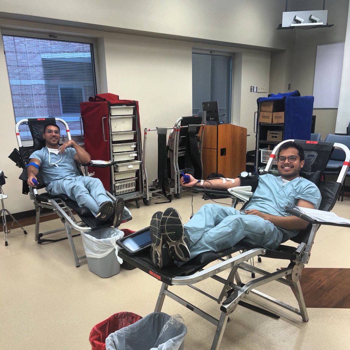 BCM Department of Urology (@bcm_urology) on Twitter photo Amit Reddy, M.D. (PGY-5) and John Donato, M.D. (PGY-4) donated blood during a recent blood drive at our Ben Taub rotation site. We hope you consider donating blood at a drive near you!
#BCMUrology #urology <a href="/jdon305/">John R. Donato</a> <a href="/Areddy408/">Amit Reddy, MD</a> Amit Reddy, M.D. (PGY-5) and John Donato, M.D. (PGY-4) donated blood during a recent blood drive at our Ben Taub rotation site. We hope you consider donating blood at a drive near you!
#BCMUrology #urology <a href="/jdon305/">John R. Donato</a> <a href="/Areddy408/">Amit Reddy, MD</a>