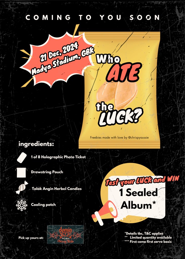 RT &amp; LIKES ARE APPRECIATED

I will be giving out this freebies ✨

📍 tbc (PS / Fx / Madya)
⏰ tbc
📆 21 December, 2024

‼️ Further informations will be given closer to the D-Day through replies or QRTs 

🎨 Designs / previews coming soon