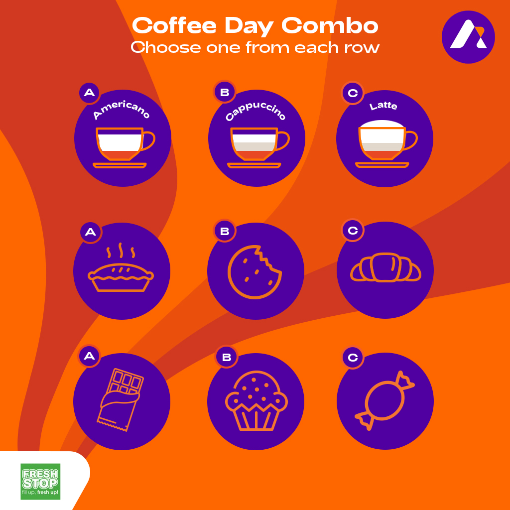 Which combo are you picking this #CoffeeDay with @FreshStopSA and Astron Energy? Let us know in the comments. 

#AstronEnergy