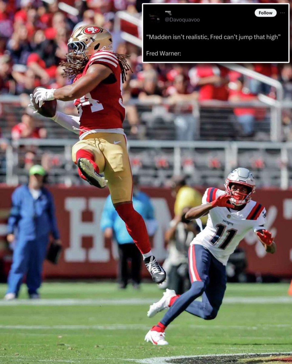 #49ers Fred Warner might be the closest thing to Super Man on the field 👀