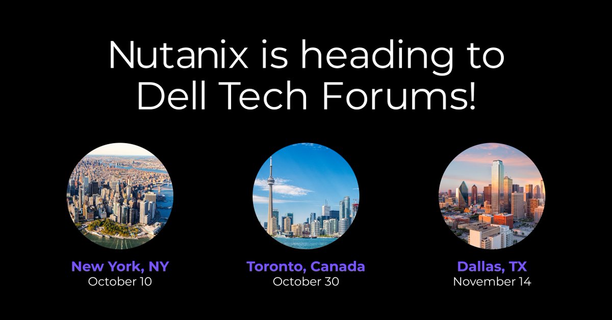 Tired of complex IT architectures? Join us at Dell Tech Forums across the US to see how we’re simplifying hybrid cloud for all apps and workloads with Dell: ntnx.com/3TJung2