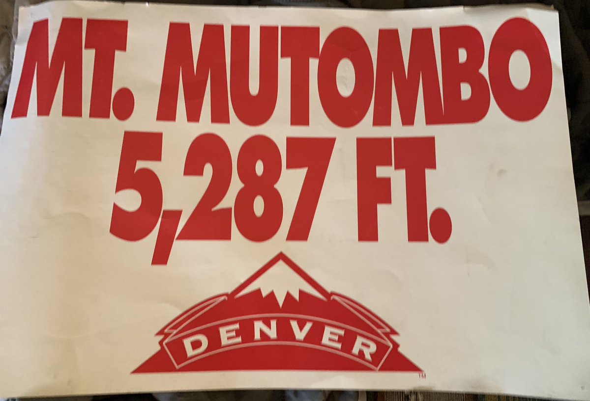 Coreyb1966's tweet image. Found this in my garage just yesterday. I think they handed these out during ‘94 playoffs?!?! #RIPMutombo