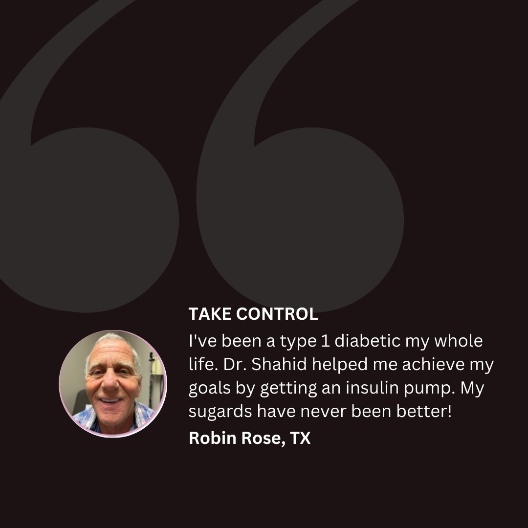 DFWConciergeMD's tweet image. “I was mismanaged with my Type 1 Diabetes for years until Dr. Shahid referred me to the correct Endocrinologist for an Insulin Pump. My sugars have never been better! My health is back on track!”

#diabetesmanagement #type1warrior #insulinpumptherapy #dfwconciergemd #drshahid