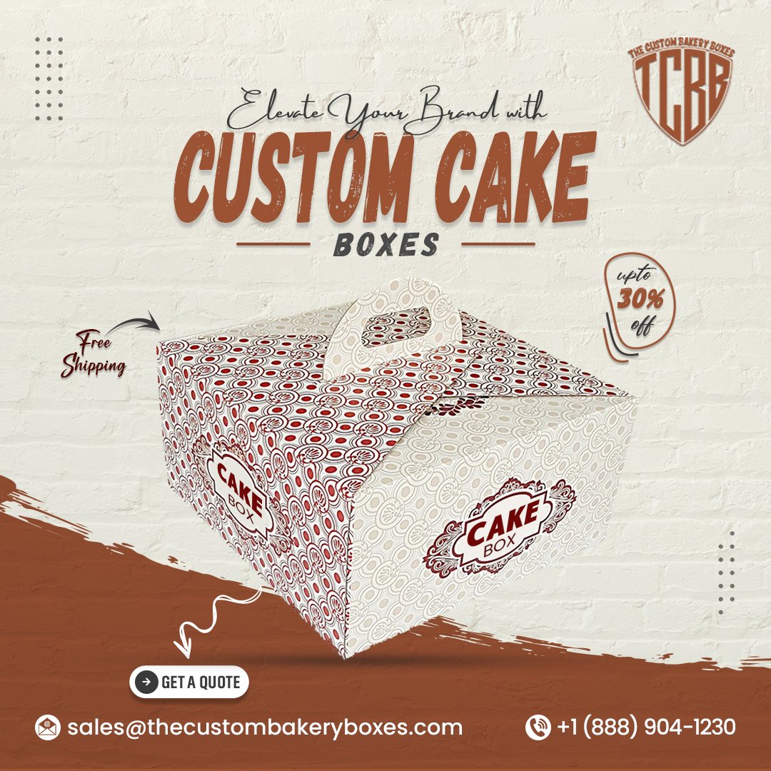 custombakerybox's tweet image. 𝗘𝗹𝗲𝘃𝗮𝘁𝗲 𝘆𝗼𝘂𝗿 𝗯𝗿𝗮𝗻𝗱 𝘄𝗶𝘁𝗵 𝗰𝘂𝘀𝘁𝗼𝗺 𝗰𝗮𝗸𝗲 𝗯𝗼𝘅𝗲𝘀!
Explore more: thecustombakeryboxes.com/product/custom…
📧 Email us at: sales@thecustombakeryboxes.com   📷 Call us at: +1 (888) 904-1230
#customcakeboxes #cakepackaging #branding #foodpackaging #USA  #cakes