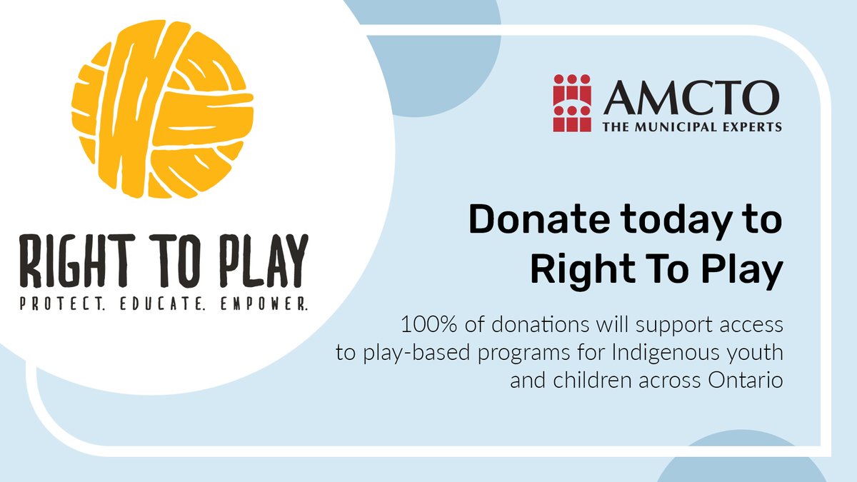 AMCTO (@amcto_policy) on Twitter photo For decades, <a href="/RightToPlayCAN/">Right To Play Canada</a> has partnered with Indigenous communities to offer play-based programs and promote healthy skills development, supporting over 2,000 Indigenous children and youth in Ontario weekly across 45 communities. Donate today at ow.ly/H0JN50Tz1oo For decades, <a href="/RightToPlayCAN/">Right To Play Canada</a> has partnered with Indigenous communities to offer play-based programs and promote healthy skills development, supporting over 2,000 Indigenous children and youth in Ontario weekly across 45 communities. Donate today at ow.ly/H0JN50Tz1oo