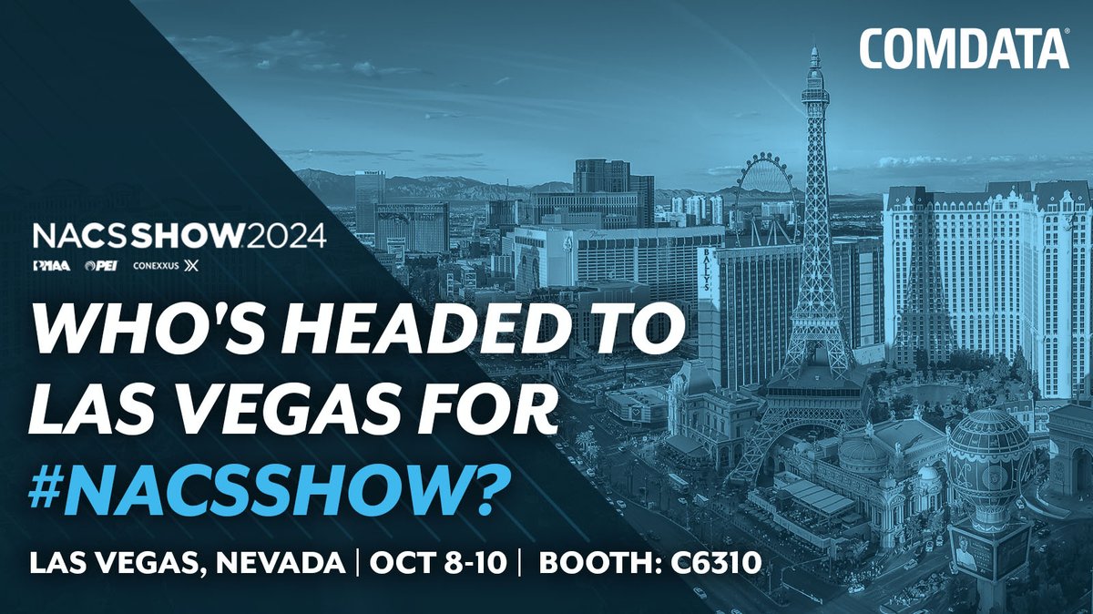 ComdataOTR's tweet photo. In less than two weeks, we're headed back to Vegas. This time, we'll be at NACS-- one of our favorite shows of the year! Be sure to drop by Booth C6310. See you soon!

@NACSshow https://t.co/YGTGhA9oq1