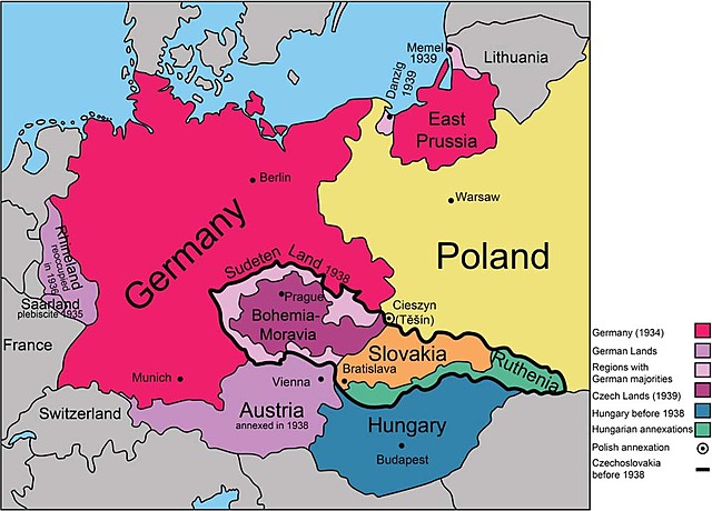 DrPnygard's tweet image. #AdolphHitler wanted #Czechoslovakia&apos;s borderlands, and European leaders, still haunted by the ghosts of #WW1 and intimidated by the ever-growing Nazi war machine, agreed to the demand. The #MunichAgreement was signed OTD in 1938, allowing the Germany to annex the #Sudetenland.
