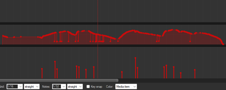 A graphic, and horrific example (look away!) of my keyboard's mod wheel slowly dying. I fear a new MIDI controller is imminent.  Do the new ones all seem sort of terrible?
