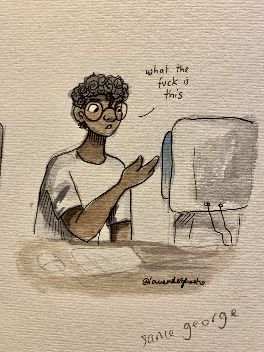 lavenderghostco's tweet photo. (one of) today's doodles!!
i'm doing two requests today since all my doodles for the next month will be Inktober doodles!! :D
@27_zoyi_t requested George with his first computer trying to figure out the internet ππ
#SaveLockwoodandCo #ThisWillBeUs https://t.co/tRdhJrGree