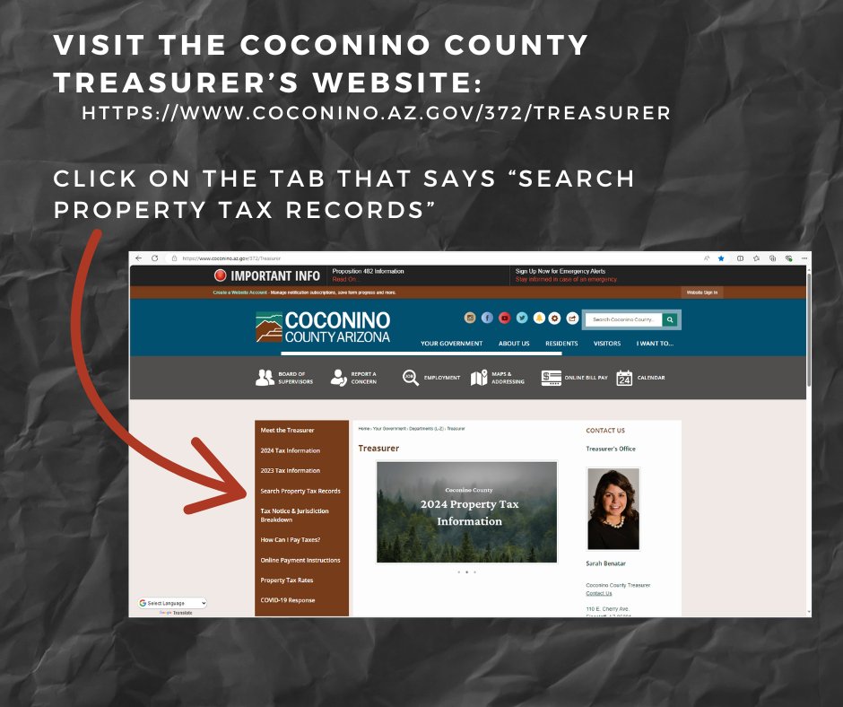 CoCoTreasury's tweet image. Part 1: Have questions about your property tax records? Follow these steps to view how much is owed, payment options, deadlines, and the history of your property tax charges and payments!